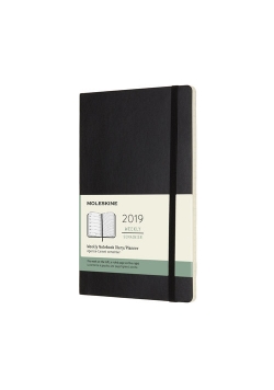 Kalendarz 2019 tygodniowy Moleskine 12M L czarny