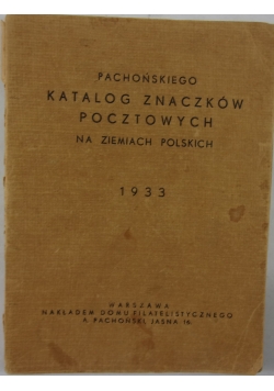 Katalog znaczków pocztowych na ziemiach Polskich, 1933r.