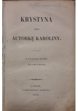 Krystyna, 1852 r.
