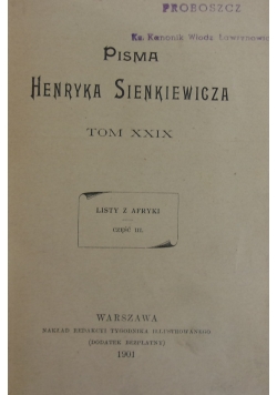 Pisma Henryka Sienkiewicza Tom XXIX