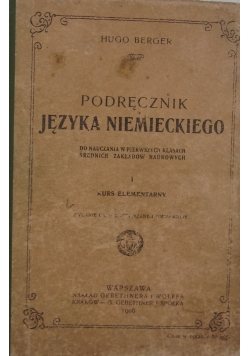 Podręcznik języka niemieckiego, 1906 r.
