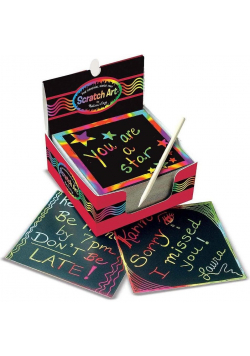 Zdrapki holograficzne tęczowe Mini Scratch Art Not