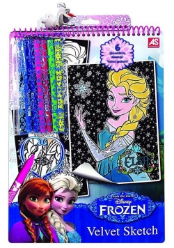 Aksamitna kolorowanka z pisakami - Frozen