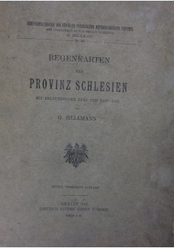 Regenkarten der Provinz Schlesien