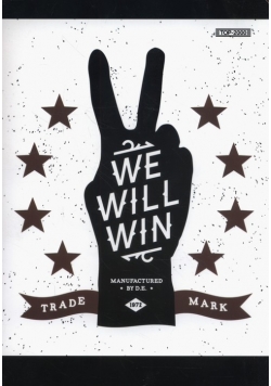 Zeszyt A5 w kratkę 60 kartek We will win