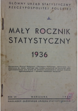 Mały Rocznik Statystyczny, 1936 r.
