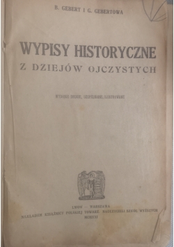 Wypisy historyczne z dziejów ojczystych, 1921 r.