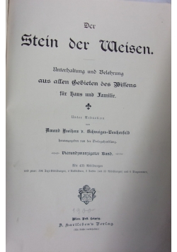 Der Stein der Weisen, t. 24,  1900r.