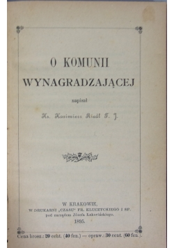 O komunii wynagradzającej ,1895r.