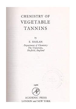 Chemistry of Vegetable Tannins