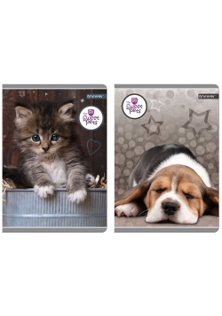 Zeszyt A5 w linie 60 kartek The Sweet Pets 5 sztuk mix
