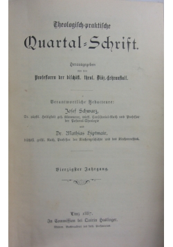 Theologisch praktische Quartalschrift, 1887r.