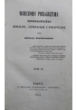Wieczory Pielgrzyma  tom II 1842 r.