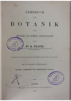 Lehrbuch der Botanik, 1886 r.