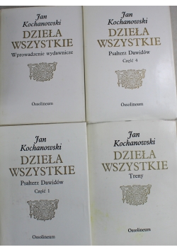 Kochanowski Dzieła wszystkie 4 tomy