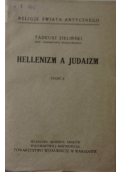 Hellenizm a judaizm, część 2, 1927 r.