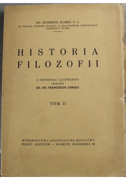 Historia filozofji Tom II  1930 r.