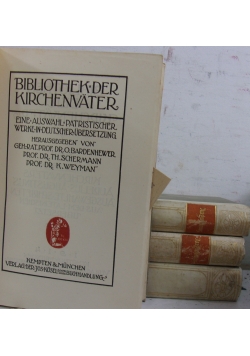 Bibliothek der Kirchenvater zestaw 4 książek, 1914 r.