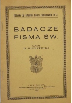 Badacze Pisma Św., 1930 r.