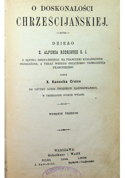 O doskonałości chrześcijańskiej 1884 r.