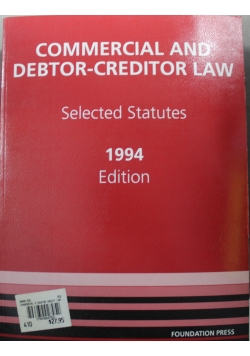 Commercial And Debtor Creditor Law