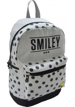 Plecak Zaokrąglony Life Smiley Grey
