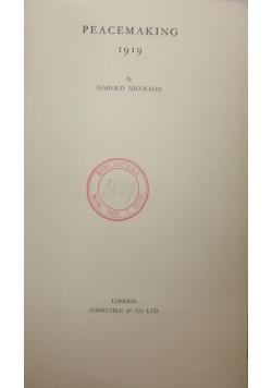 Peacemaking, 1919 r.