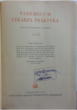 Vademecum lekarza praktykanta, Tom II