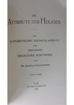 Die Attribute der Heiligen,1920r.