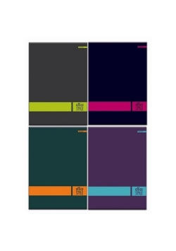 Zeszyt A4 w kratkę 96 kartek Office style new 5 sztuk mix