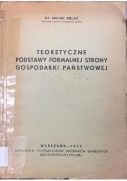 Teoretyczne podstawy formalnej strony gospodarki państwowej, 1935 r.