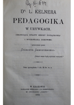 Pedagogika w urywkach 1872 r.