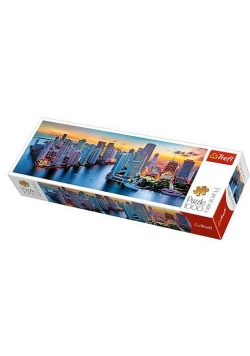 Puzzle 1000 Panorama - Miami o zmroku TREFL