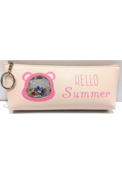 Piórnik saszetka Misiek Hello summer beżowy FRESH