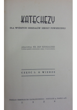 Katechezy,1934r.