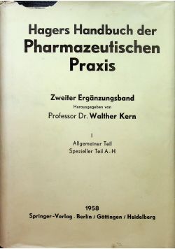Hagers Handbuch der Pharmazeutischen Praxis