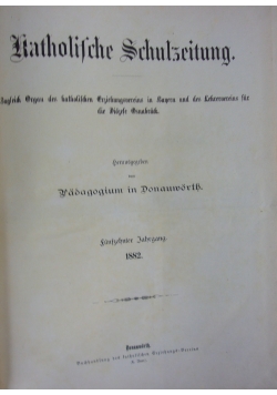Katholischer Schulzeitung,1882r.