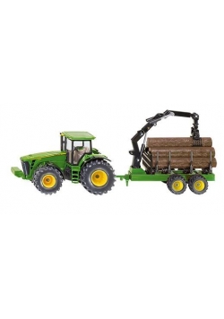 Siku Farmer - Traktor z przyczepą leśną S1954