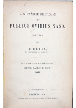 Ausgewahlte Dichtungen des Publius Ovidius Naso.