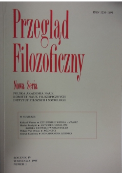 Przegląd Filozoficzny ,Nr 1