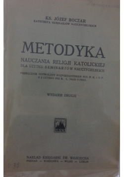 Metodyka nauczania religii katolickiej, 1925 r.