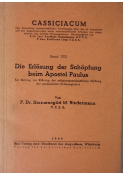 Die Erlosung der Schopfung beim Apostel Paulus, 1940  r.