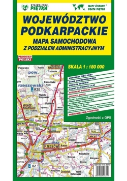 Województwo Podkarpackie 1:180 000 mapa samoch.