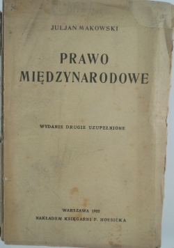 Prawo Międzynarodowe, 1922 r.