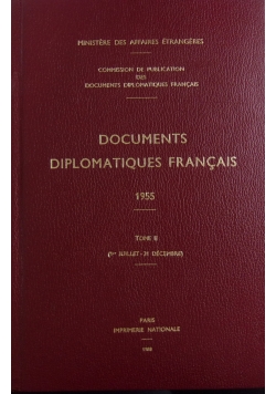 Documents Diplomatiques Francais 1955 Tome II, Nowa