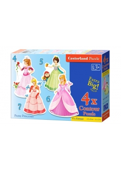 Puzzle x 4 - Pretty Princesses CASTOR