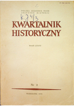 Kwartalnik historyczny Rocznik LXXXVI Nr 2