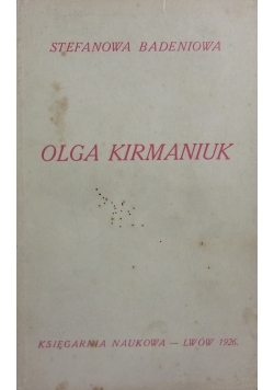 Olga Kirmaniuk, 1926r.