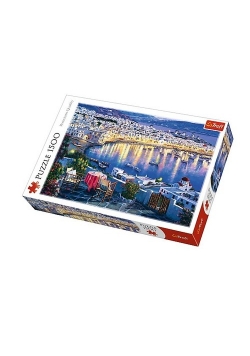 Puzzle Mykonos o zachodzie słońca 1500