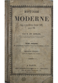 Histoire Moderne 1846 r.